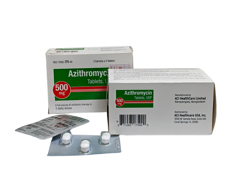 Azithromycin Medicine Package by ACI HealthCare