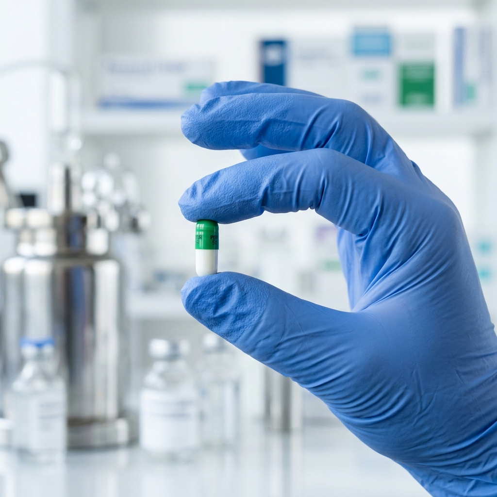 Microbiologist at work in the support laboratory